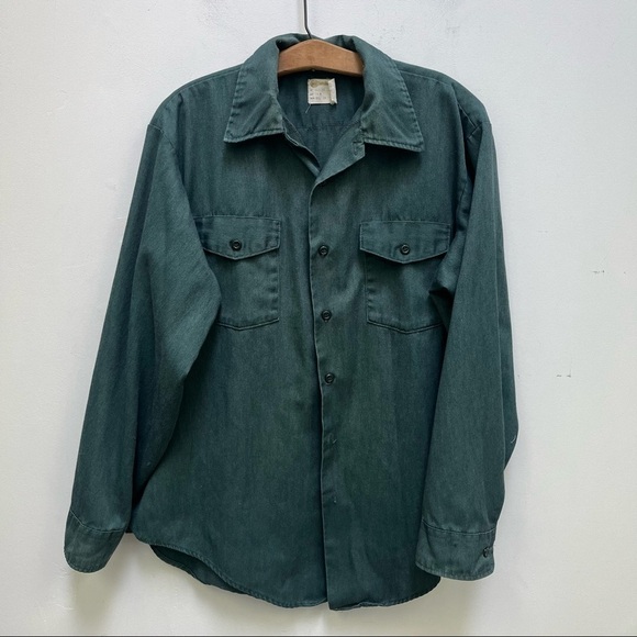 Vintage Poly-Cotton Button-Down - Picture 1 of 5